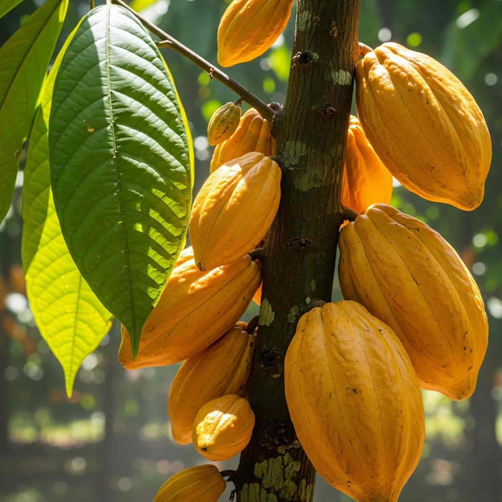 frutos del arbol de cacao