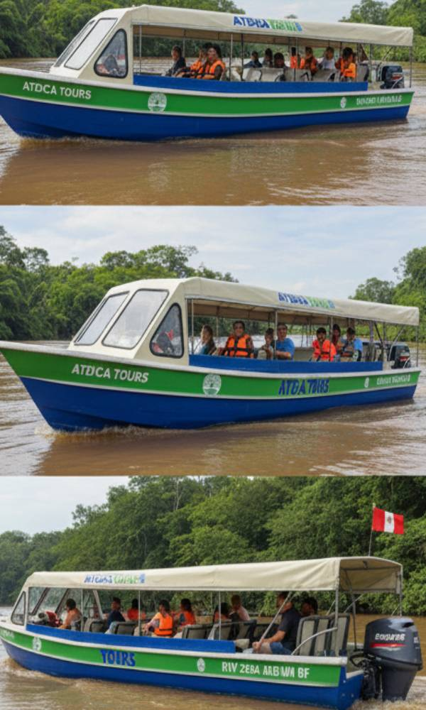 modelo de embarcaciones turísticas en rio Ucayali