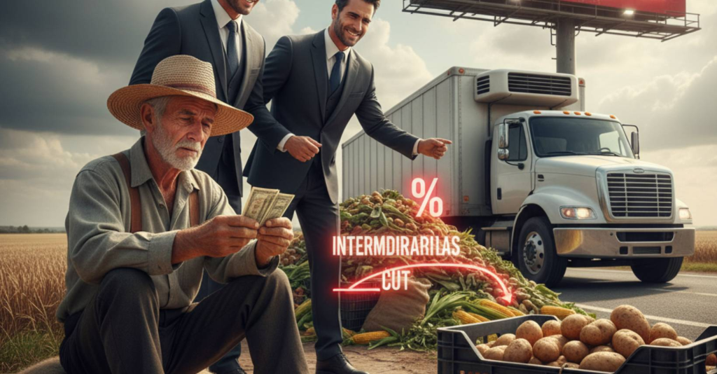 realidad del agricultor - personas ejecutiva viendo a agricultor en su pobreza