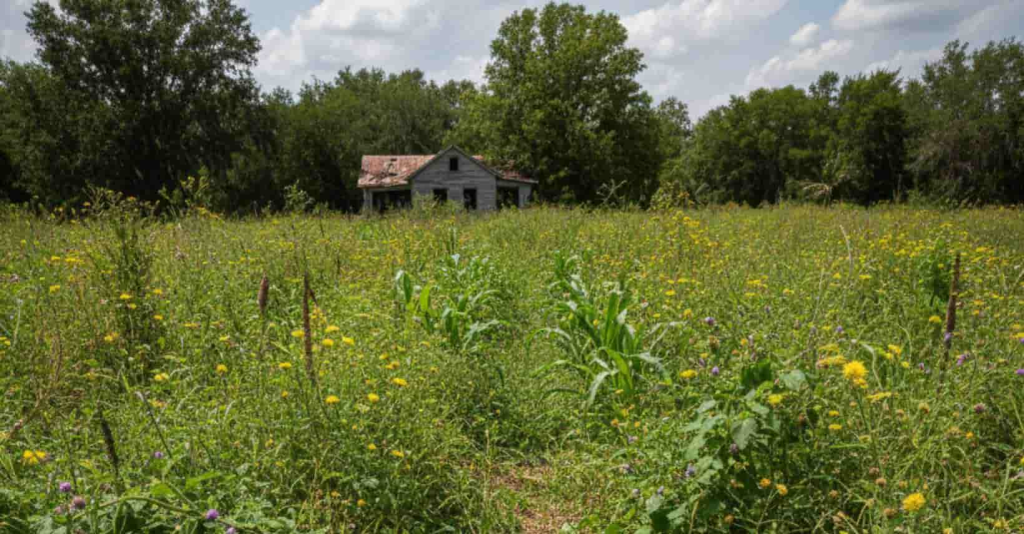 crisis silenciosa - campo lleno de maleza no se puede sembrar por falta de dinero
