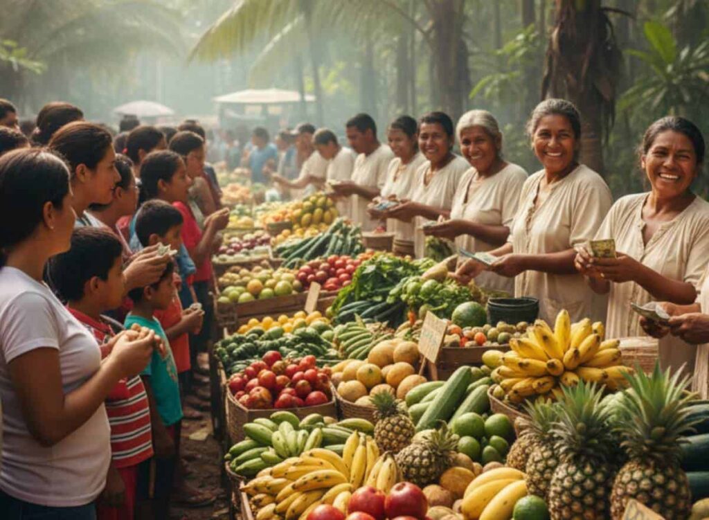 Paradoja del Agricultor, Agricultores felices donde la población le compra sus productos