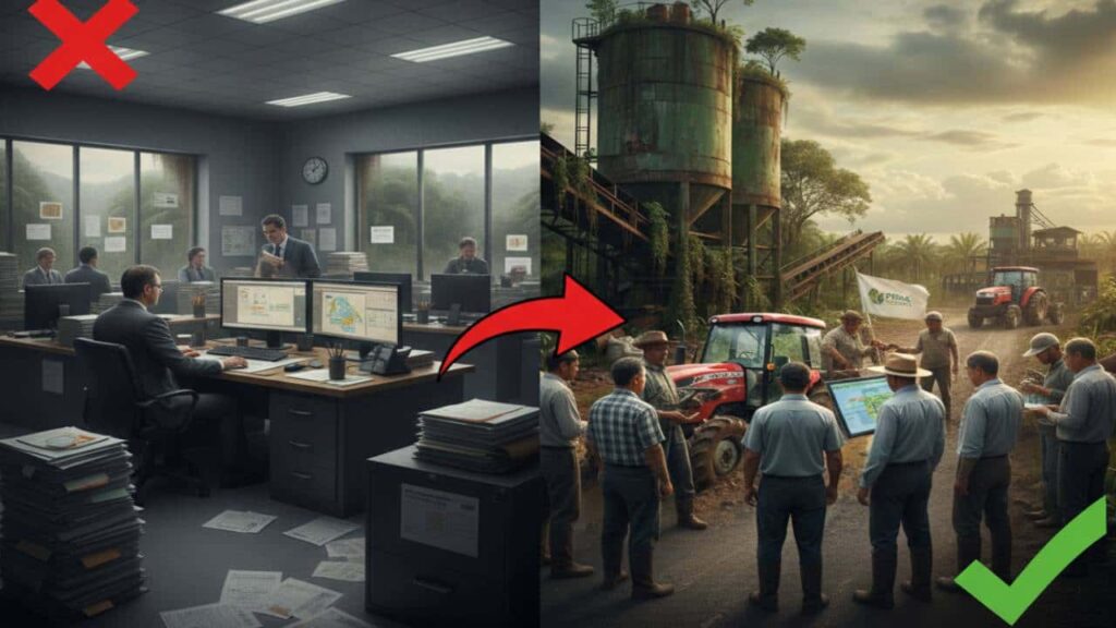 Dónde está el desarrollo agrario, burocracia en oficina y realidad en el campo