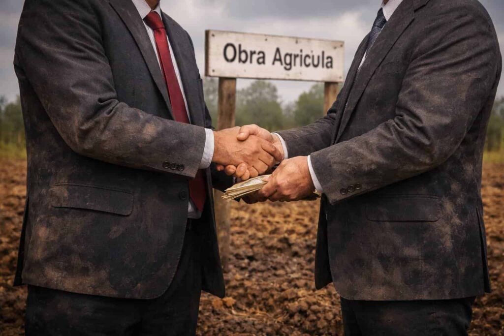 agricultores empobrecidos, funcionarios